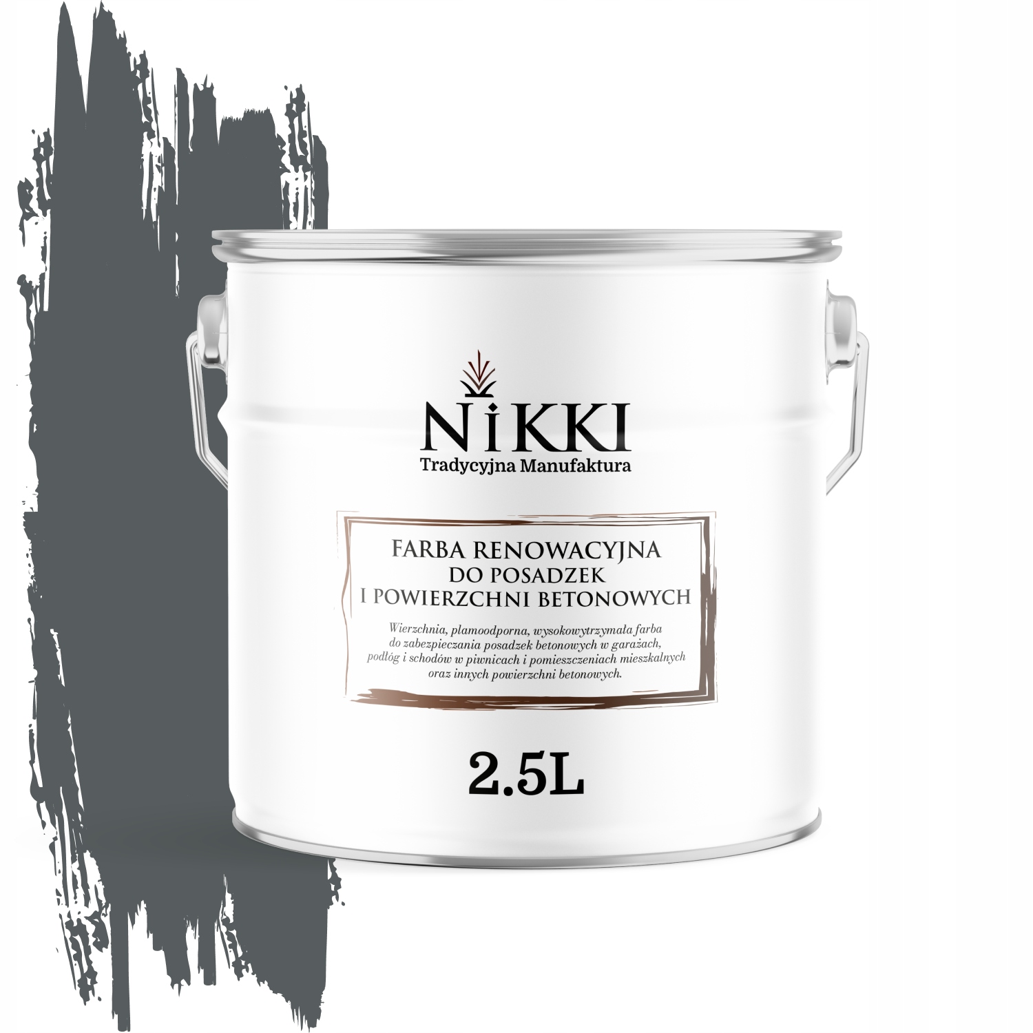 Farba Na Renováciu Betónových Podláh 2,5 L Šedá Bazaltová RAL7012 Saténová