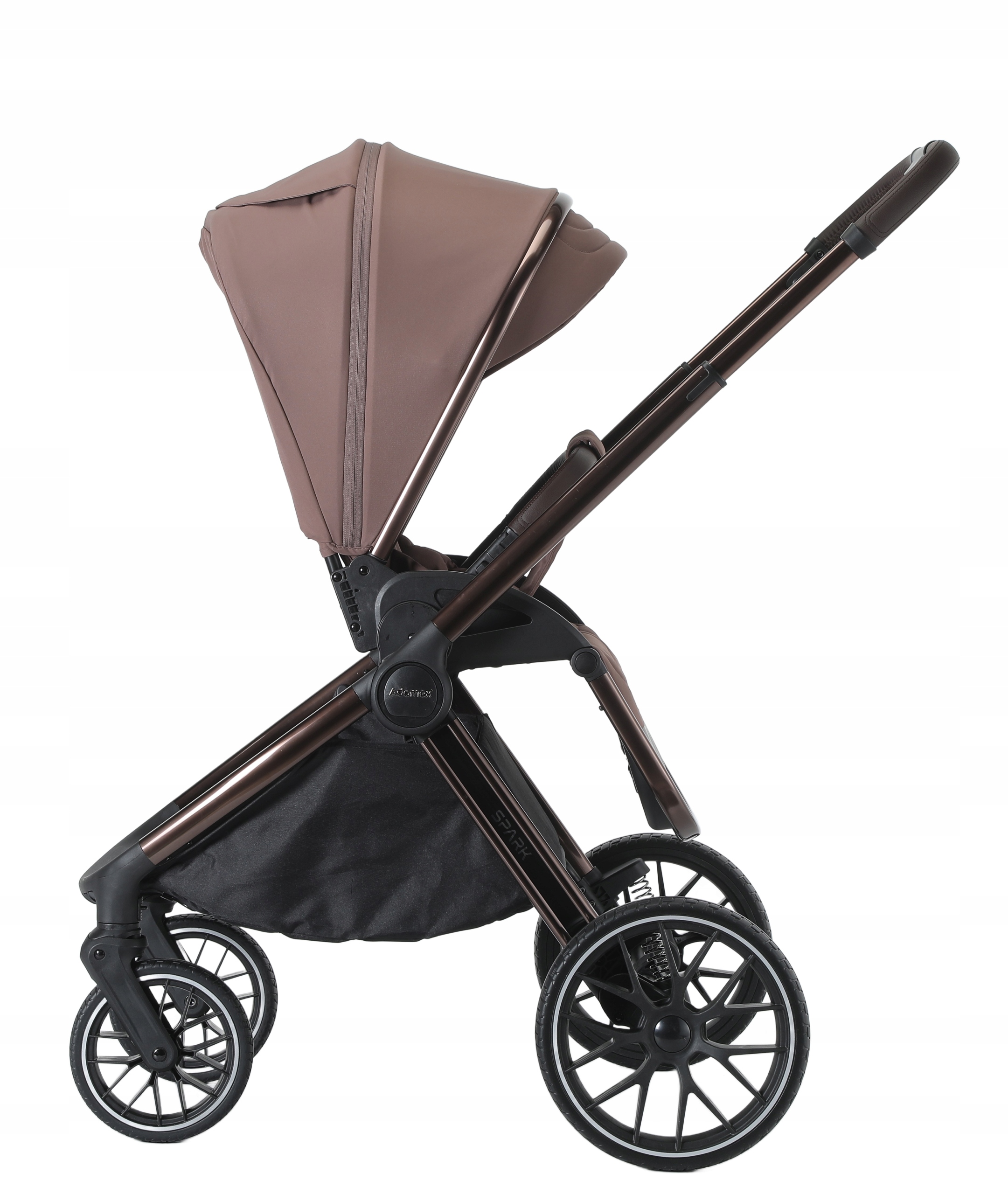 ADAMEX SPARK CHOCOLATE TRUFFLE WÓZEK DZIECIĘCY WIELOFUNKCYJNY 2w1 Rodzaj kół Żelowe