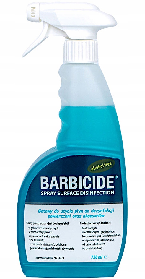 Barbicide bezwonny płyn do dezynfekcji narzędzi urządzeń powierzchni 750 ml
