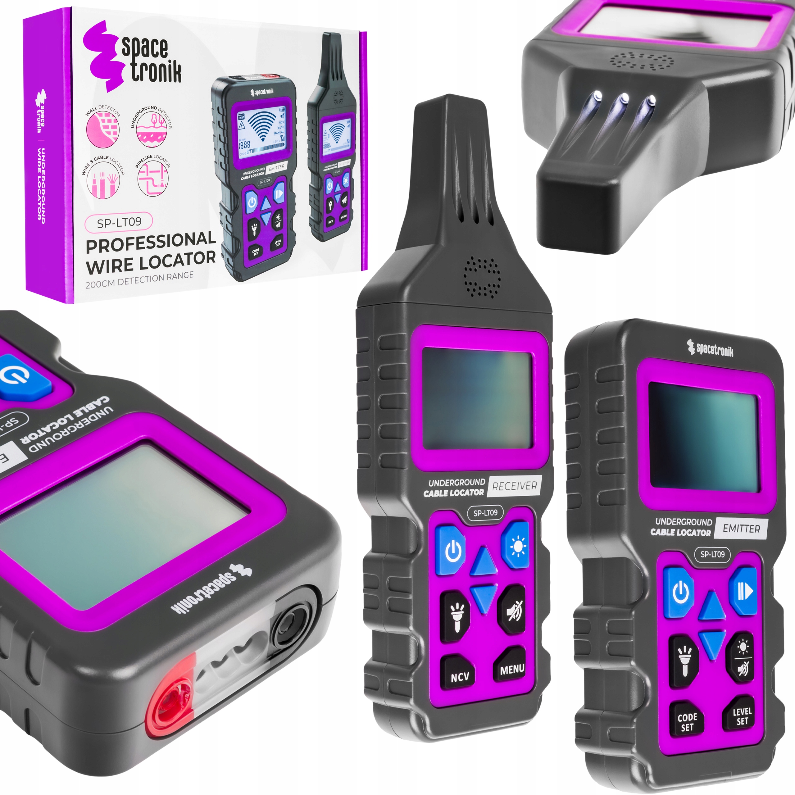 Tester sieci Spacetronik detektor kabli z latarką LED CE