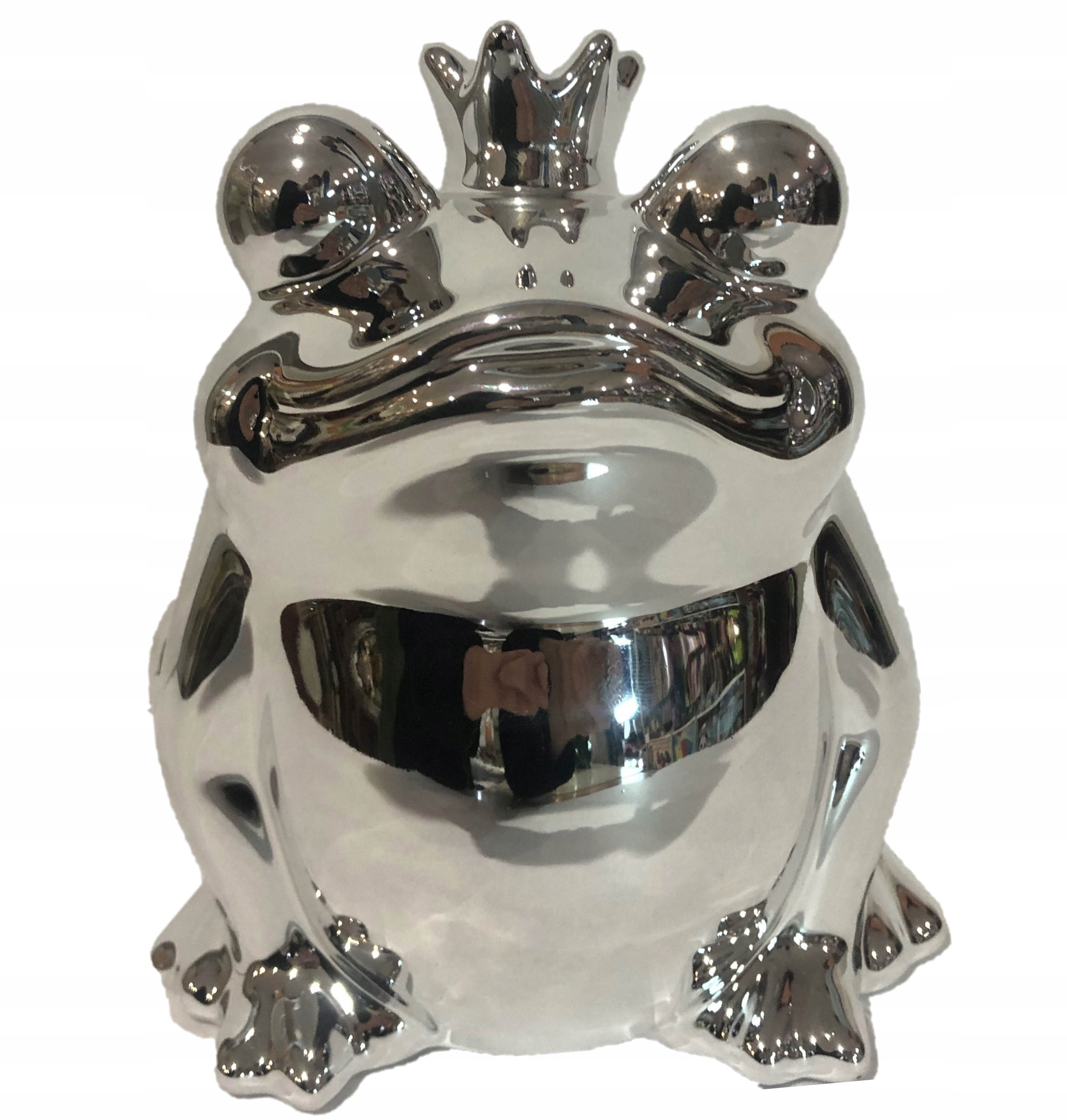 

Skarbonka Ceramiczna Żaba Srebrna 15,5 cm