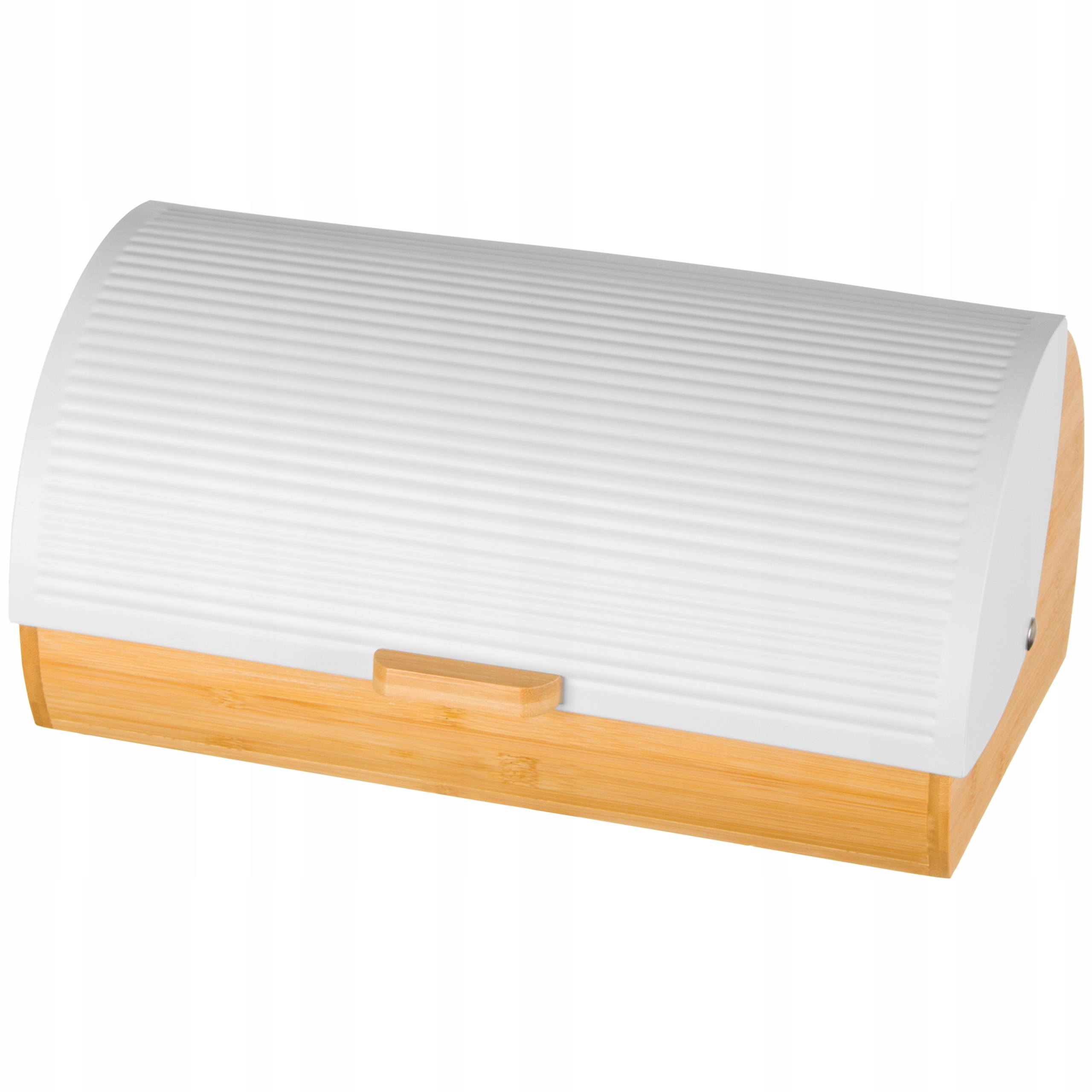 POJEMNIK NA CHLEB BUŁKI PIECZYWO METALOWY CHLEBAK BIAŁY BAMBUS + SZPATUŁKA Marka Brunbeste