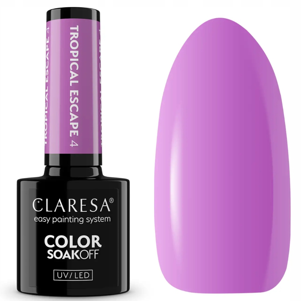 Claresa Lakier Hybrydowy Do Paznokci Tropical Escape 4 Fiolet Orchidea 5g
