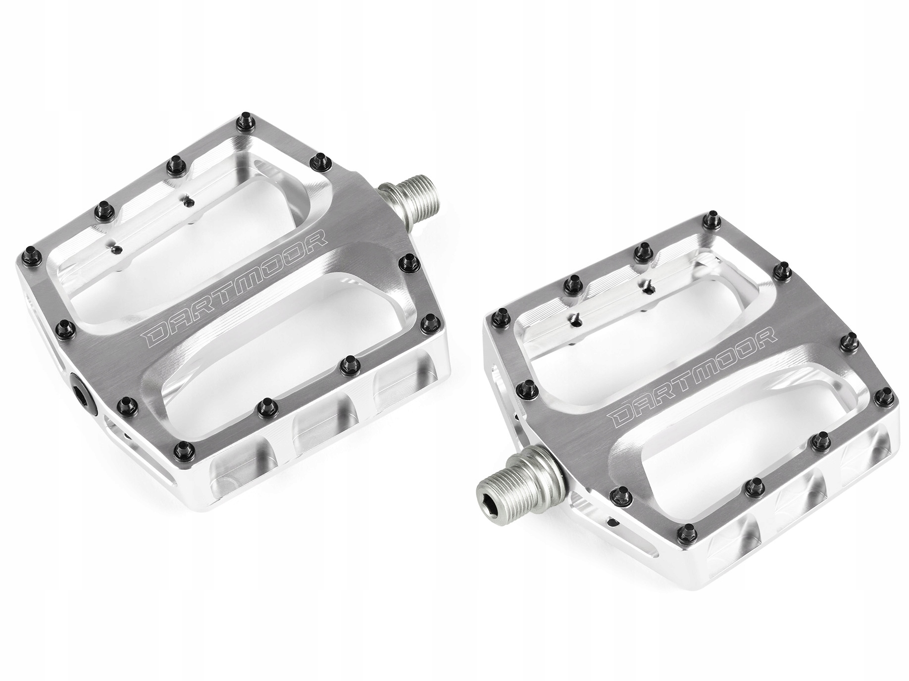 Pedały platformowe Dartmoor Thunder Cnc Mirror Silver Mtb Dh Fr Dirt