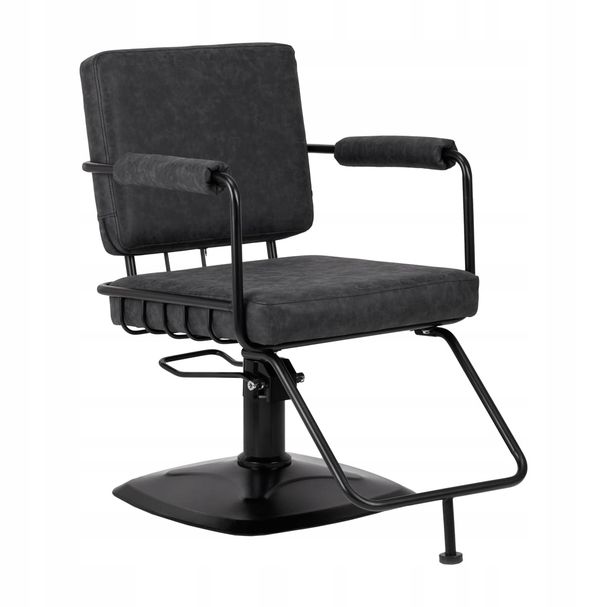 Gabbiano Barberské Kadeřnické Křeslo Do Salonu Loft Old Leather Černé