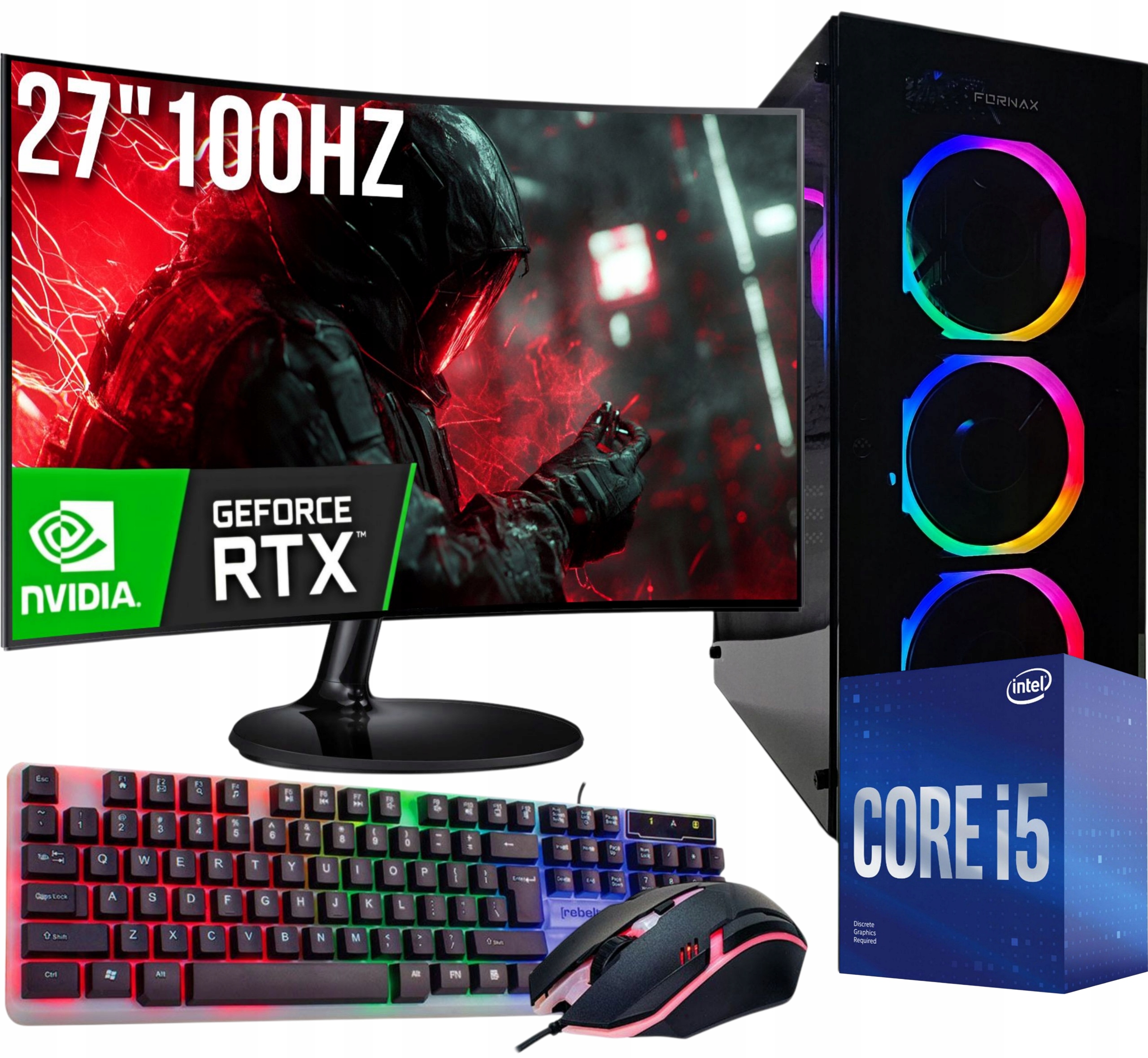 Set Shadowblade i5 12400F|32GB|1TB Ssd M.2.|RTX 3060TI 8GB Monitor 27"