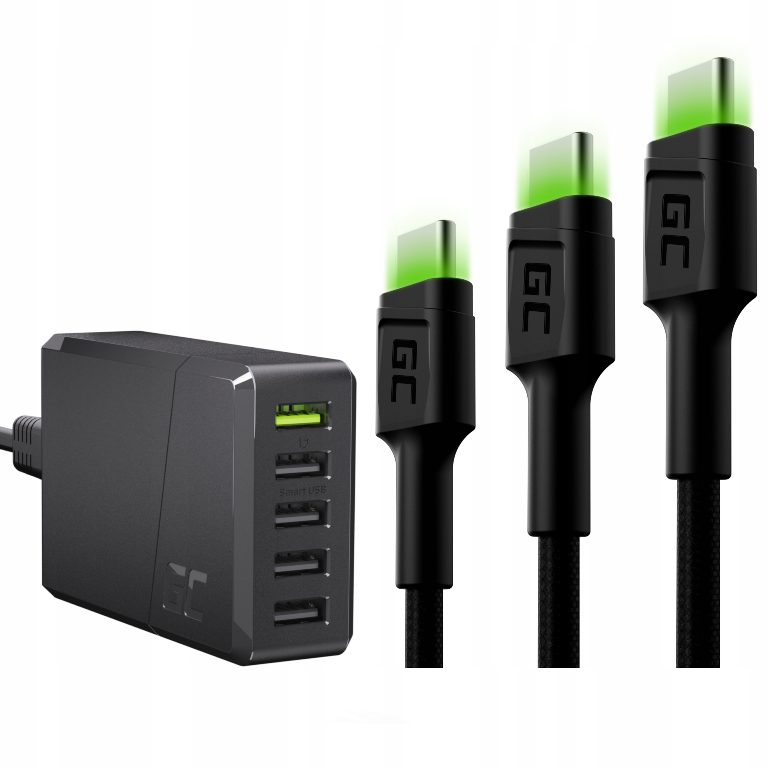 

Ładowarka 5xUSB 3x Led Kabel Usb-c 0,3m 1,2m 2m