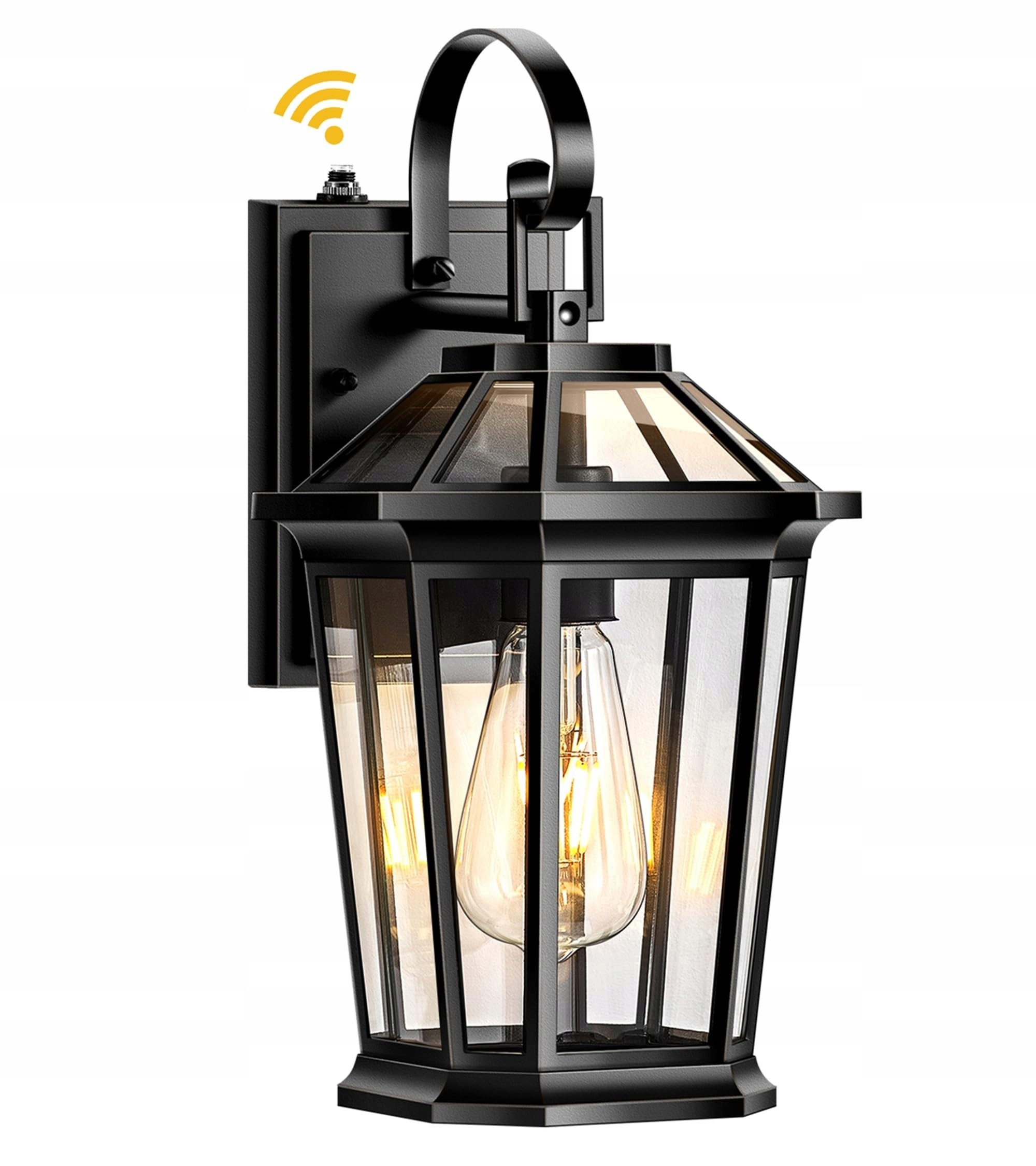 Nowoczesna Lampa Zewnętrzna Z Czujnikiem Zmierzchu E27 Czarna VIANIS — miniatura 9