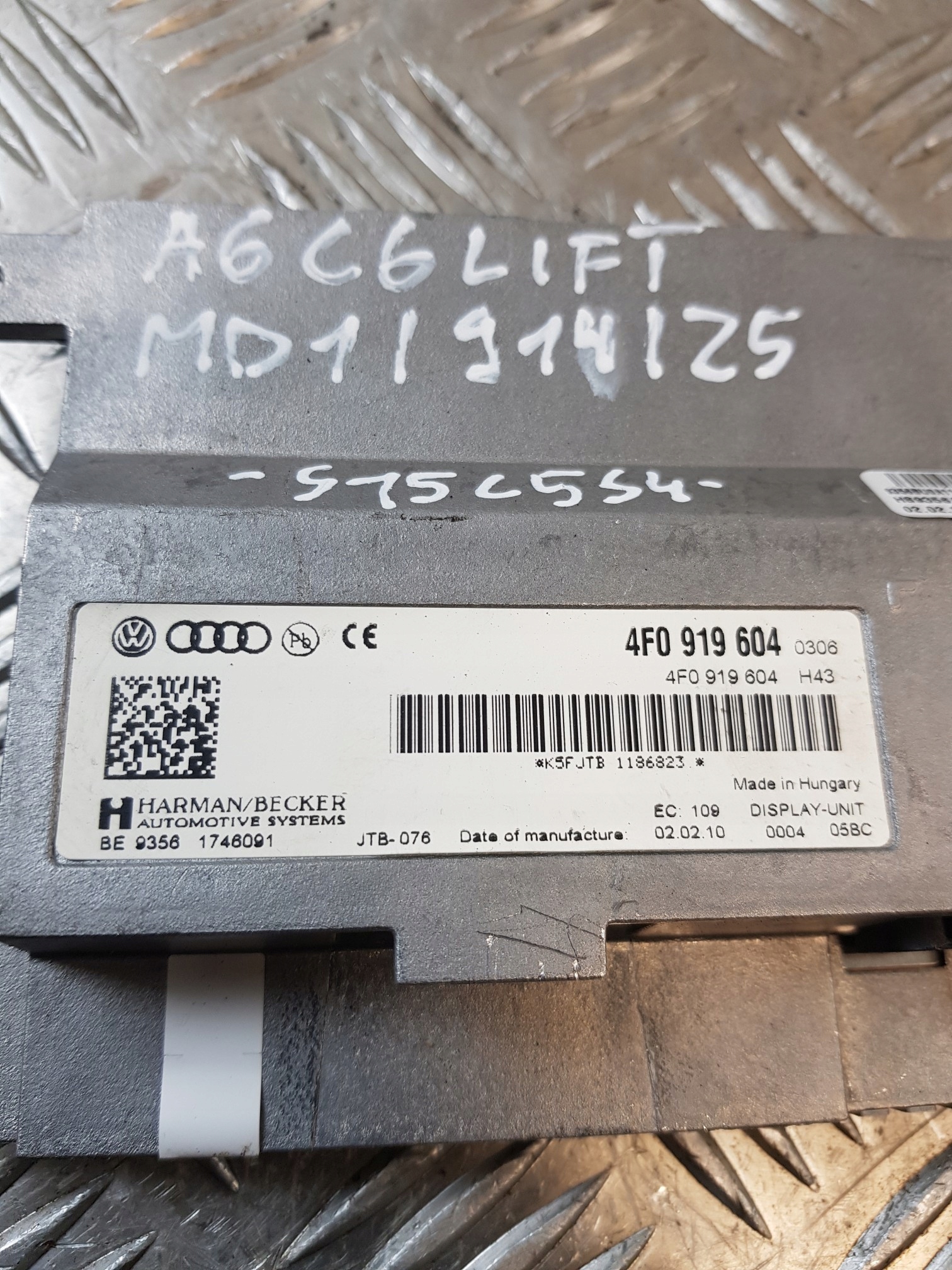 display MMI navigation devices AUDI A6 C6 LIFT 10R