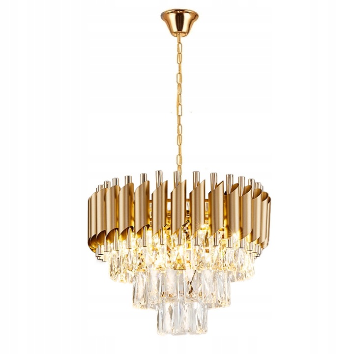 

Lampa 312359 złota sufitowa żyrandol kryształowy