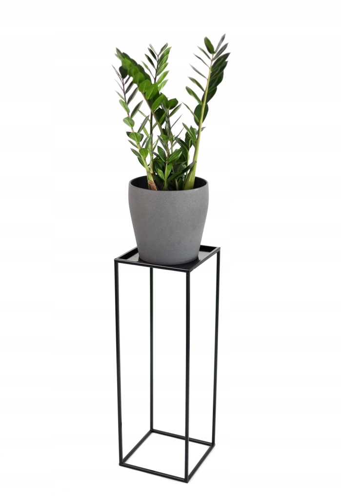 

Nowoczesny Kwietnik Metalowy Stojak 70cm czarny
