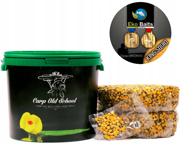 Krmné zrno MIX Carp Old School Kbelík King Squid Eko Baits 10kg