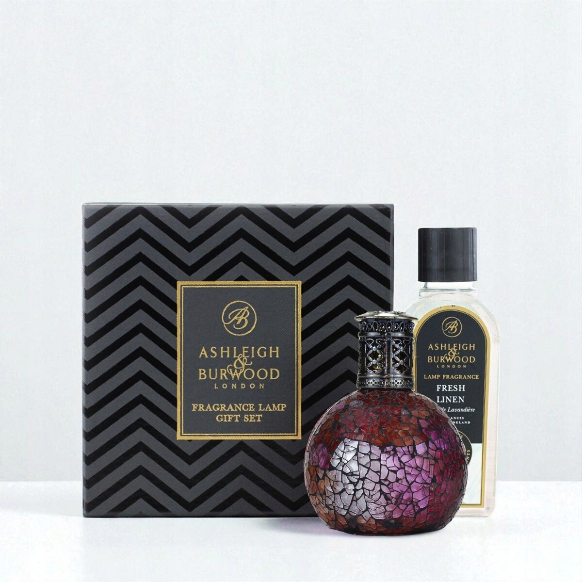 Sada Rose Bud malá lampa a náplň Fresh Linen 250 ml Ashleigh & Burwood