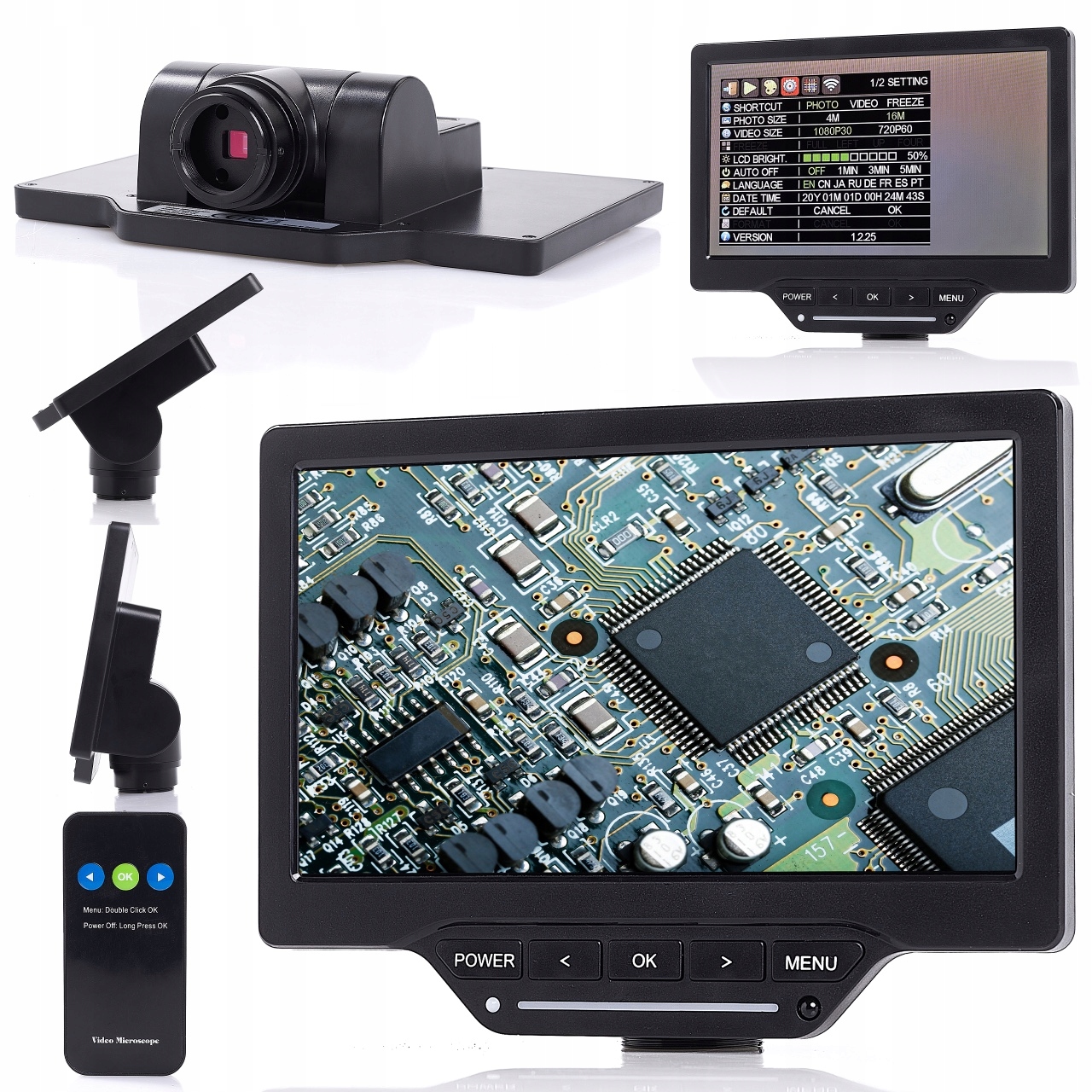 Monitorová Kamera Do Mikroskopu 7 Palců Wifi Hdmi Usb Techrebal