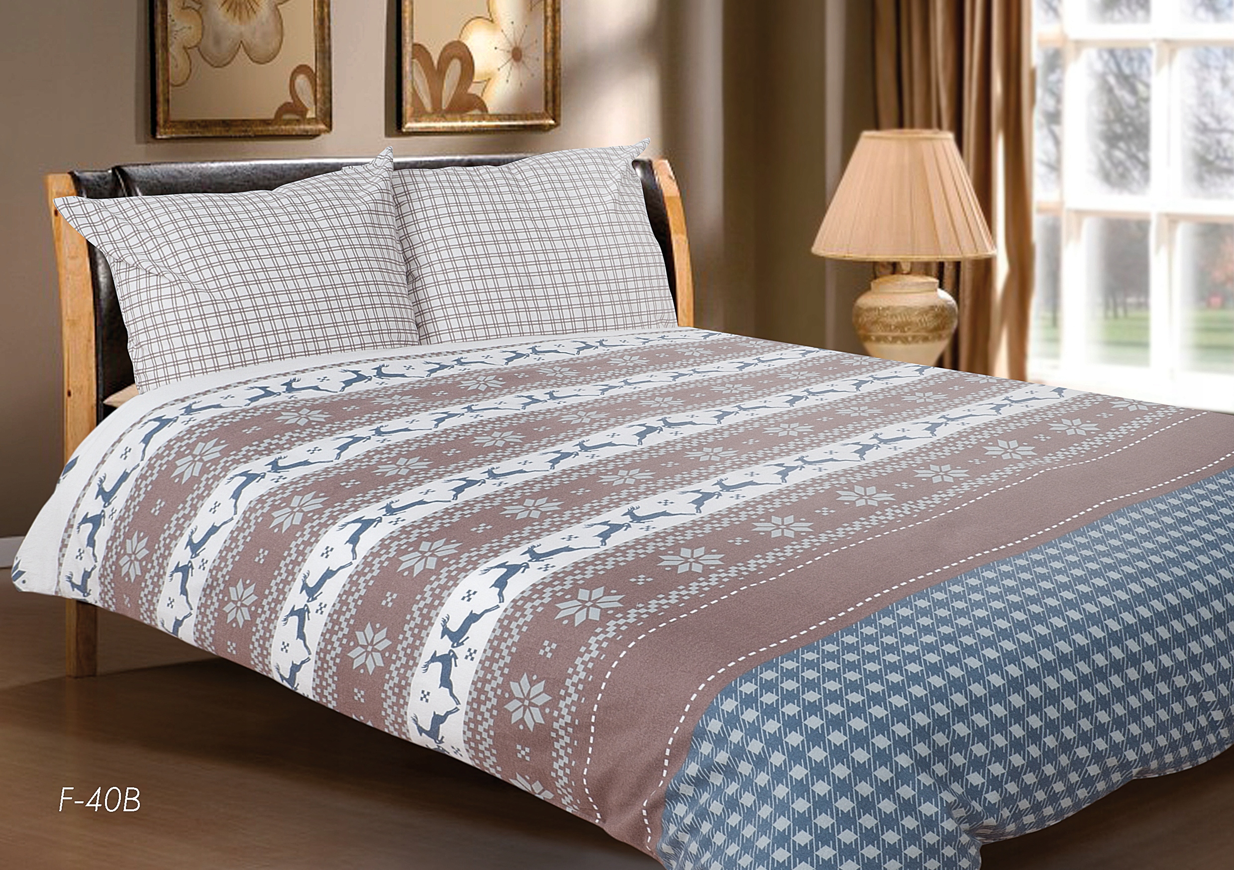 Povlečení Flanelové 140x200 povlak 70x90 Bavlna 160 g/m2 Flanela