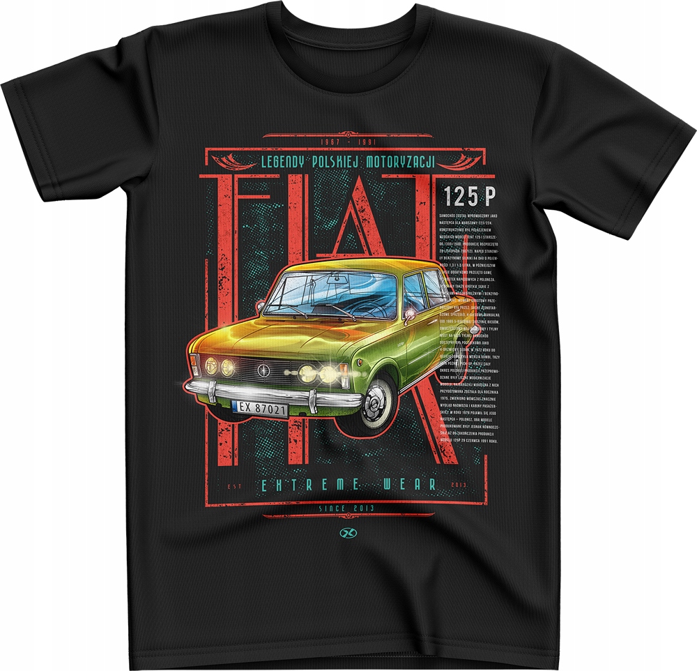 

Fiat 125p koszulka t shirt Duży Fiat r. 3XL