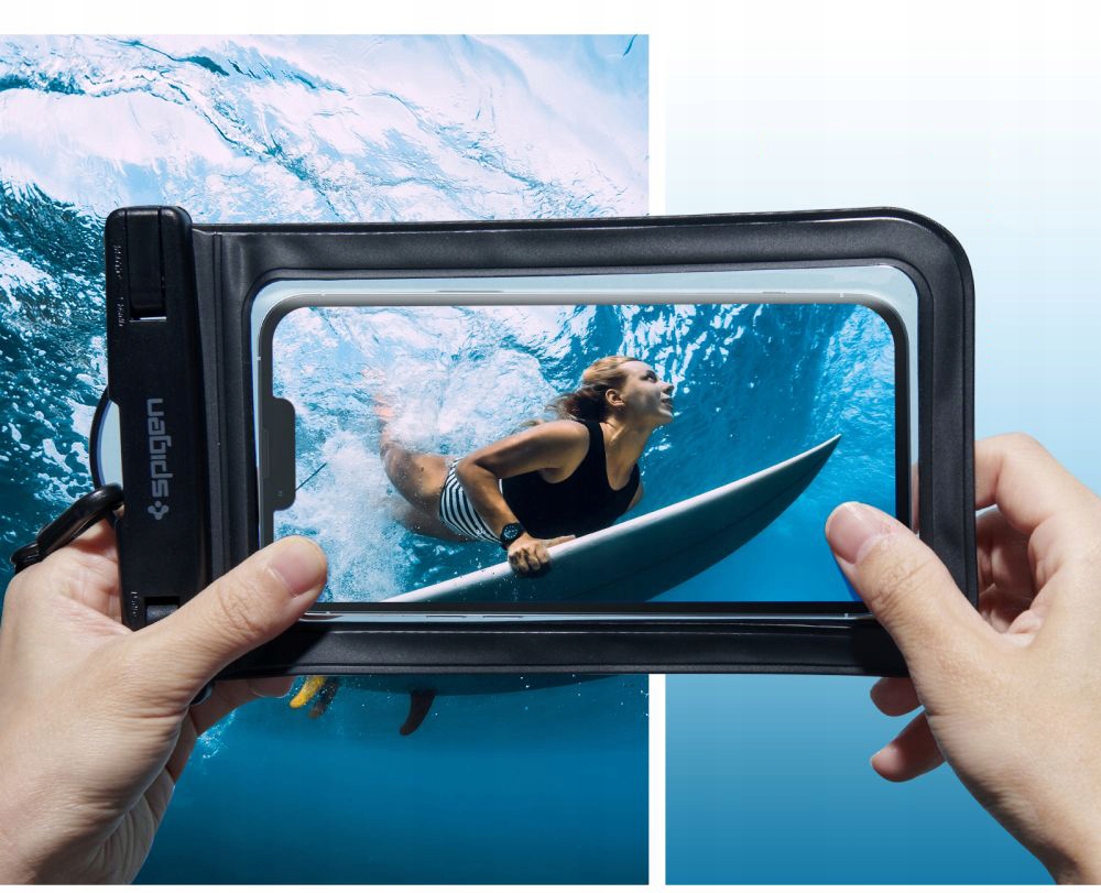 SPIGEN WODOODPORNE WODOSZCZELNE ETUI CASE IPX8 NA TELEFON KAJAK PLAŻĘ BASEN Marka Spigen