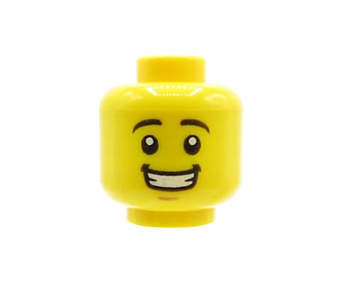 

Lego głowa główka figurki mężczyzna, uśmiech