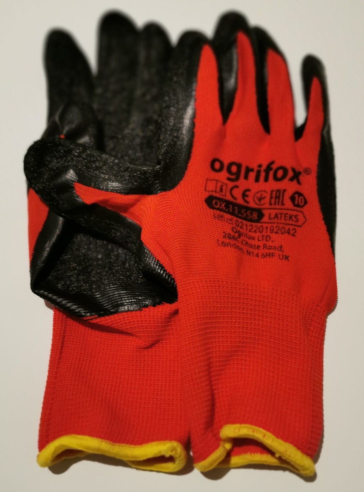 

Rękawice ochronne powlekane latexem roz. 10 (XL)
