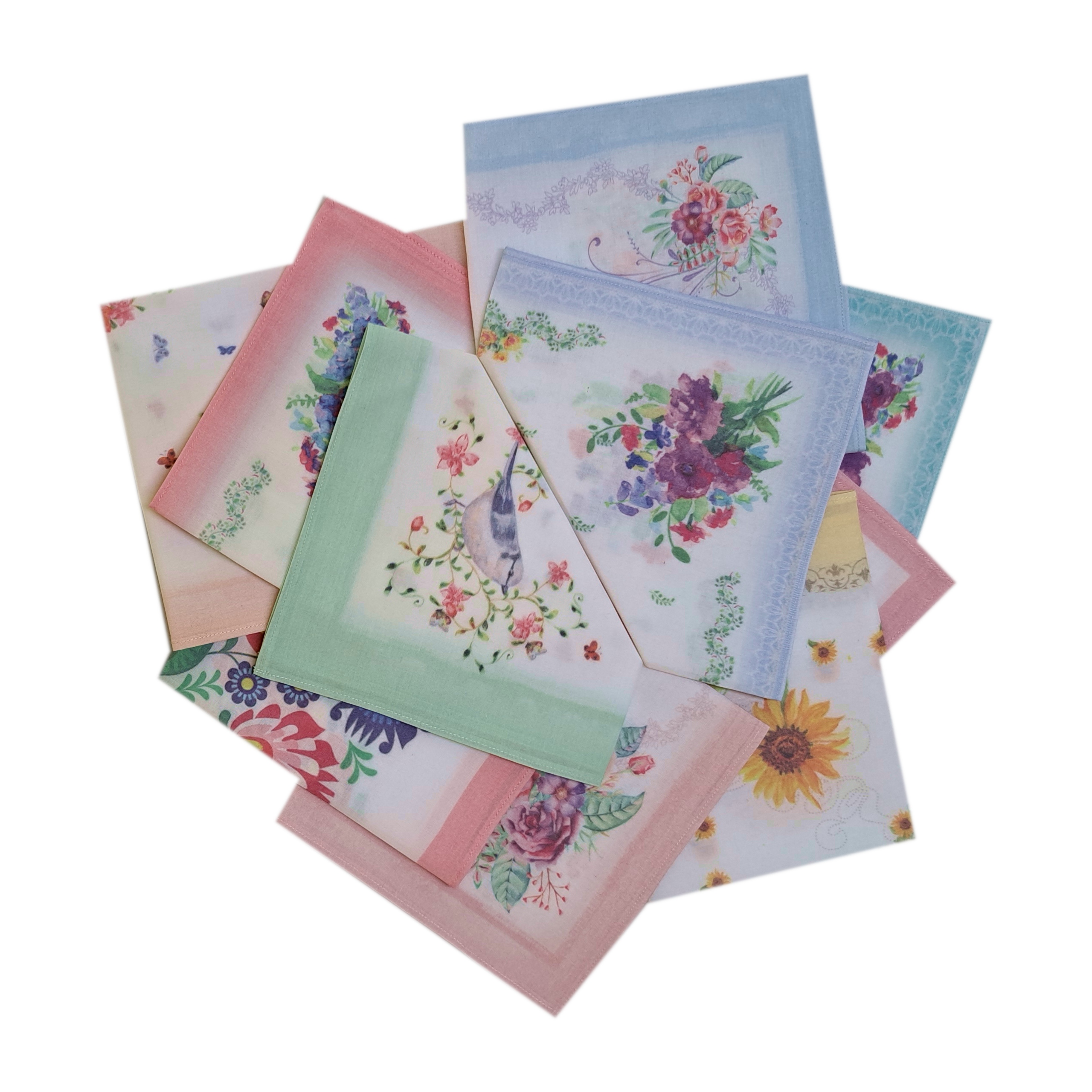 Chusteczki do nosa damskie KWIATY 10 szt. MIX