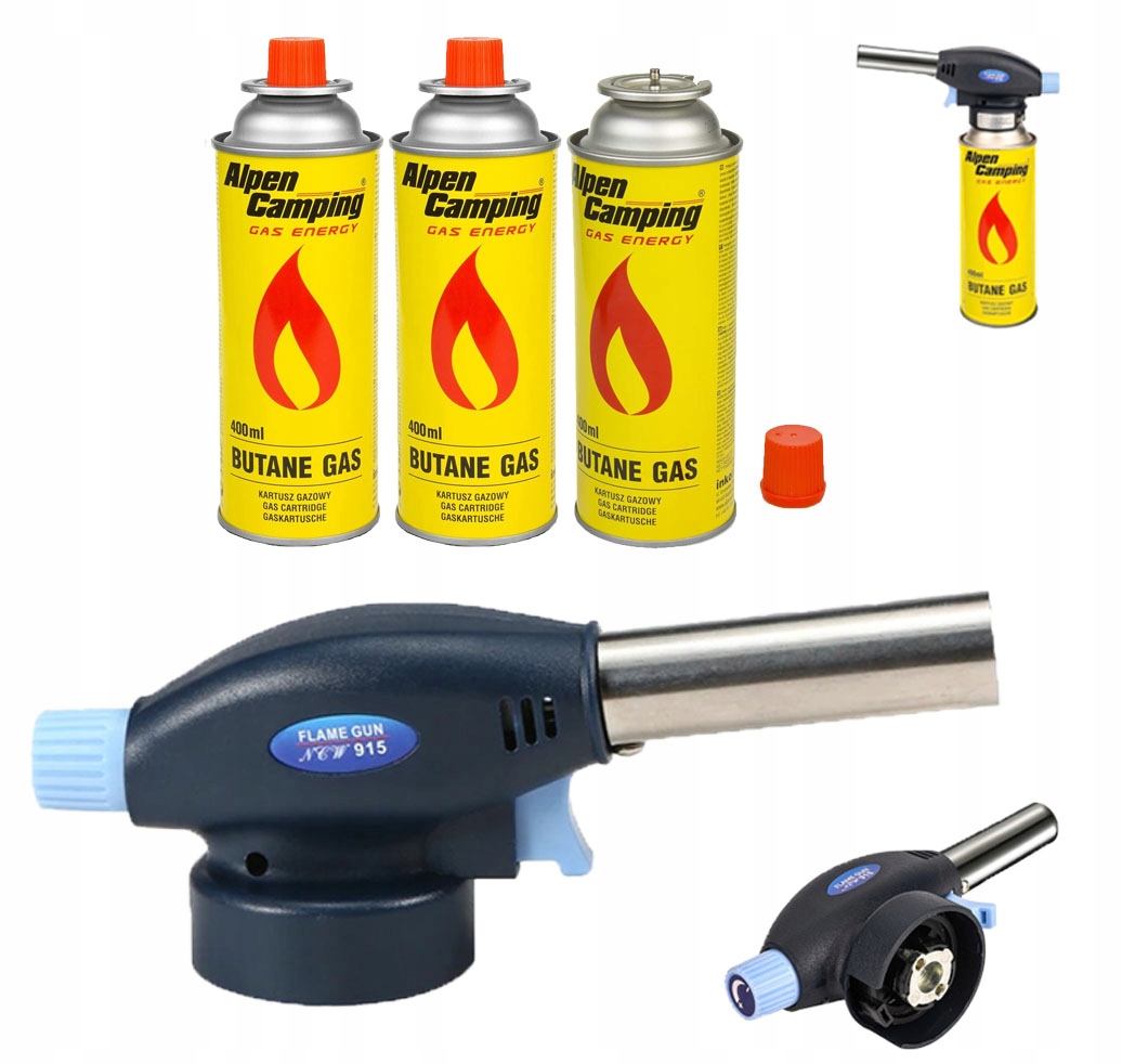 

Palnik Gazowy kartusz Lutlampa opalarka + gaz x3