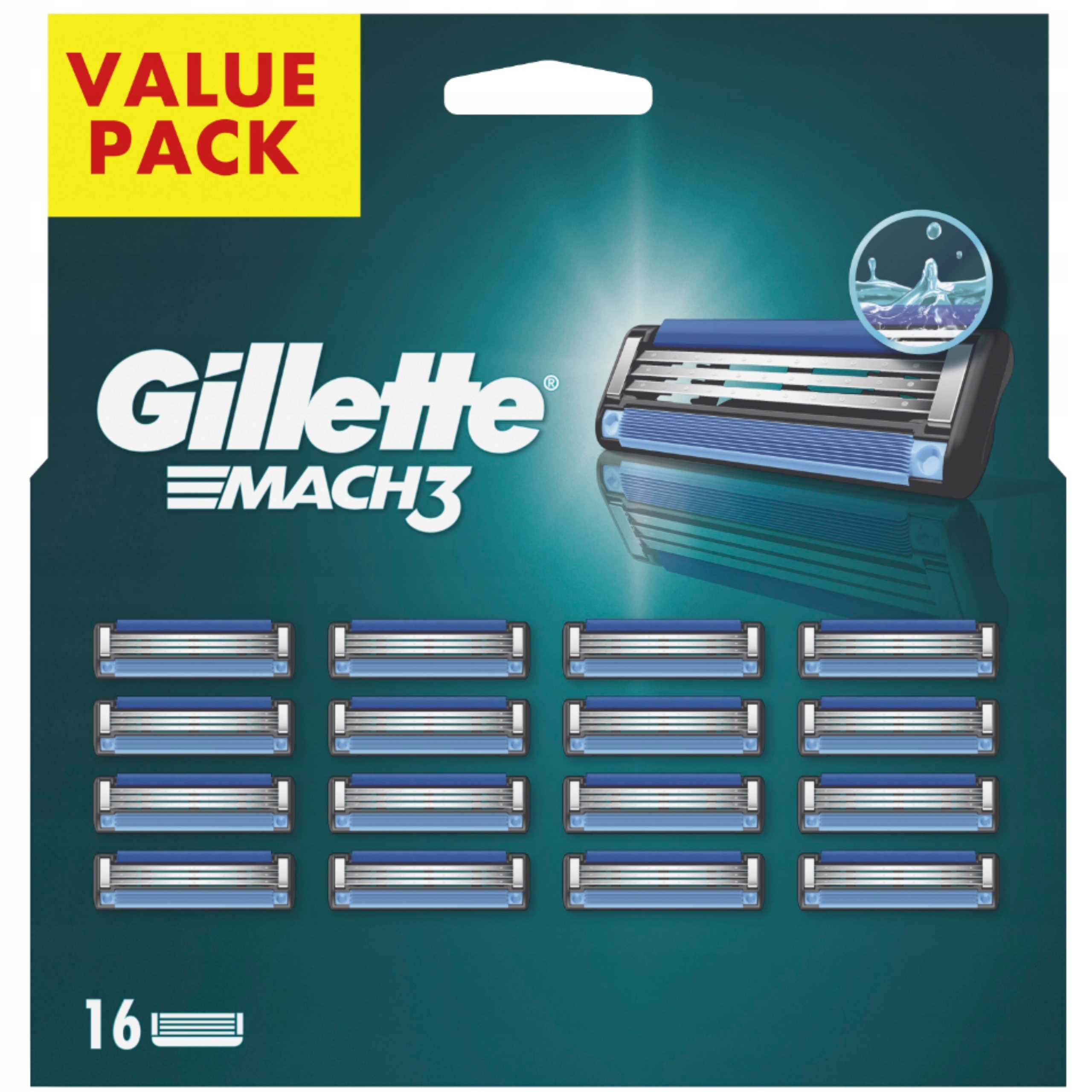 Gillette 16x Gillette MACH3 Vložky Čepele Nůžky Na Holení