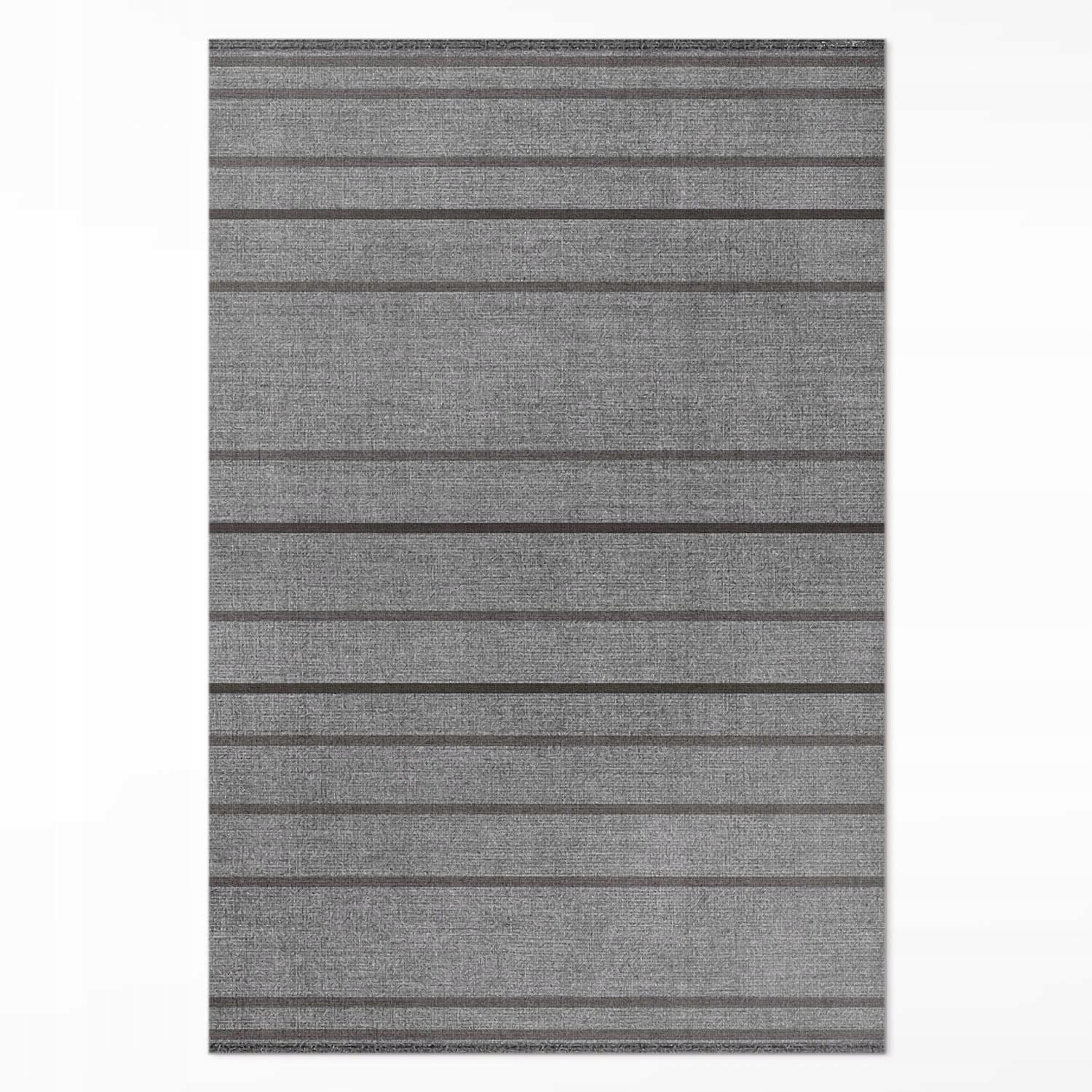 Vinylový dekoratívny koberec Rozmer: 80 x 120 cm Šedé pruhy v štýle boho vintage