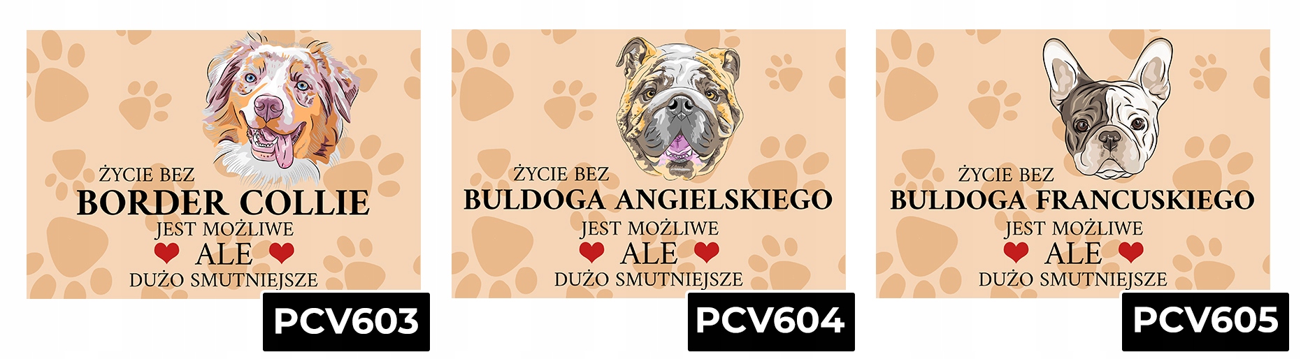 TABLICZKA PCV JASNO BRĄZOWY ŻYCIE BEZ WESTIE JEST MOŻLIWE ALE SMUTNE WZ Język polski