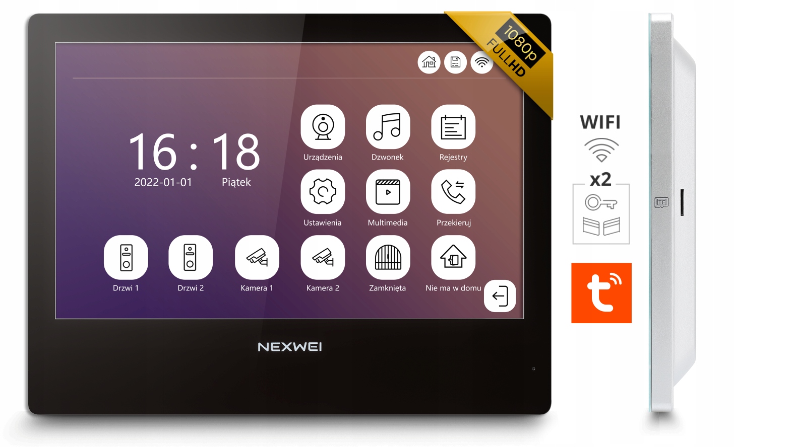 NW-AVI-9S-BW s WiFi 7“ LCD Ips