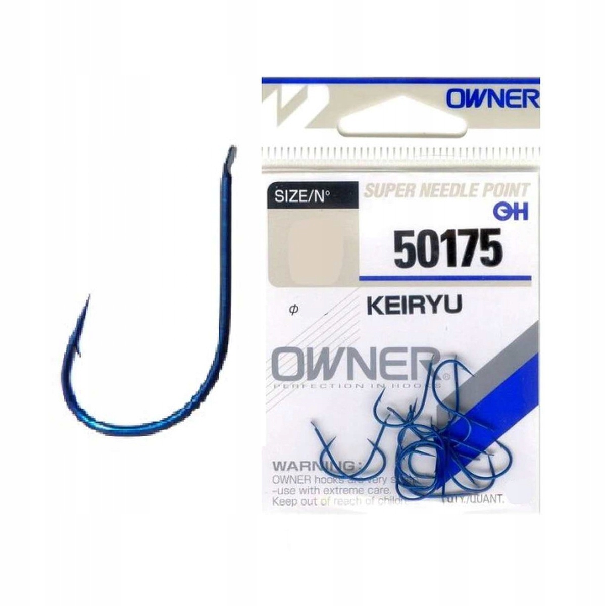 Owner Haczyki Keiryu 50175 Niebieskie Rozmiar 8 15 sztuk