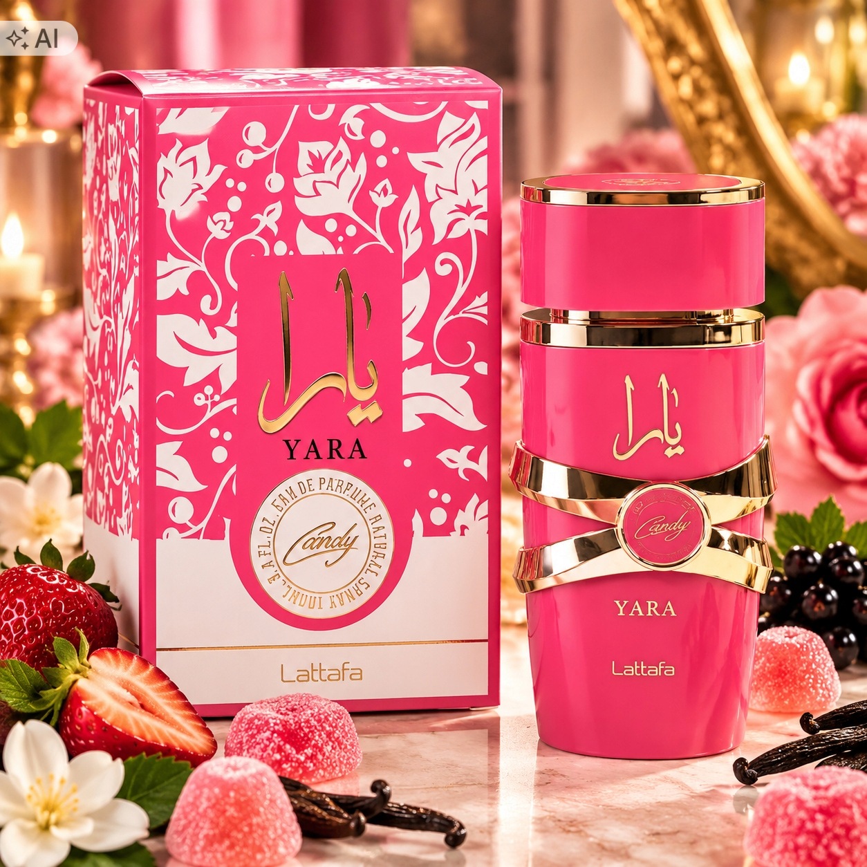 Lattafa Yara Candy Eau de Parfum 100 ml – słodkie arabskie perfumy damskie