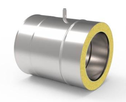 Kd Trubka s měřícím hrdlem fi 300 0,25 m 0,8 mm komínová vložka