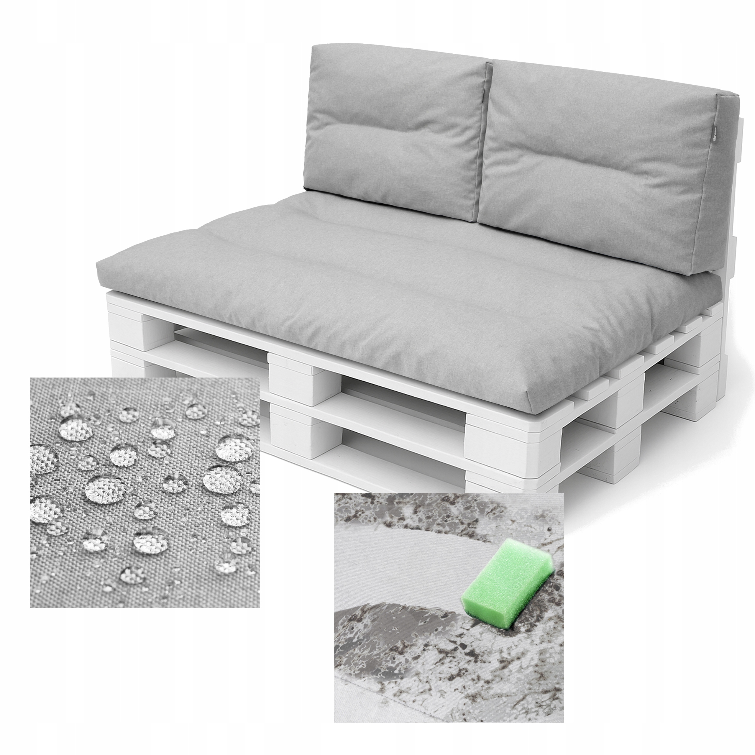 Podušky na palety, Vankúše na lavičky z paliet Vodotesný vankúš 120 x 80 cm