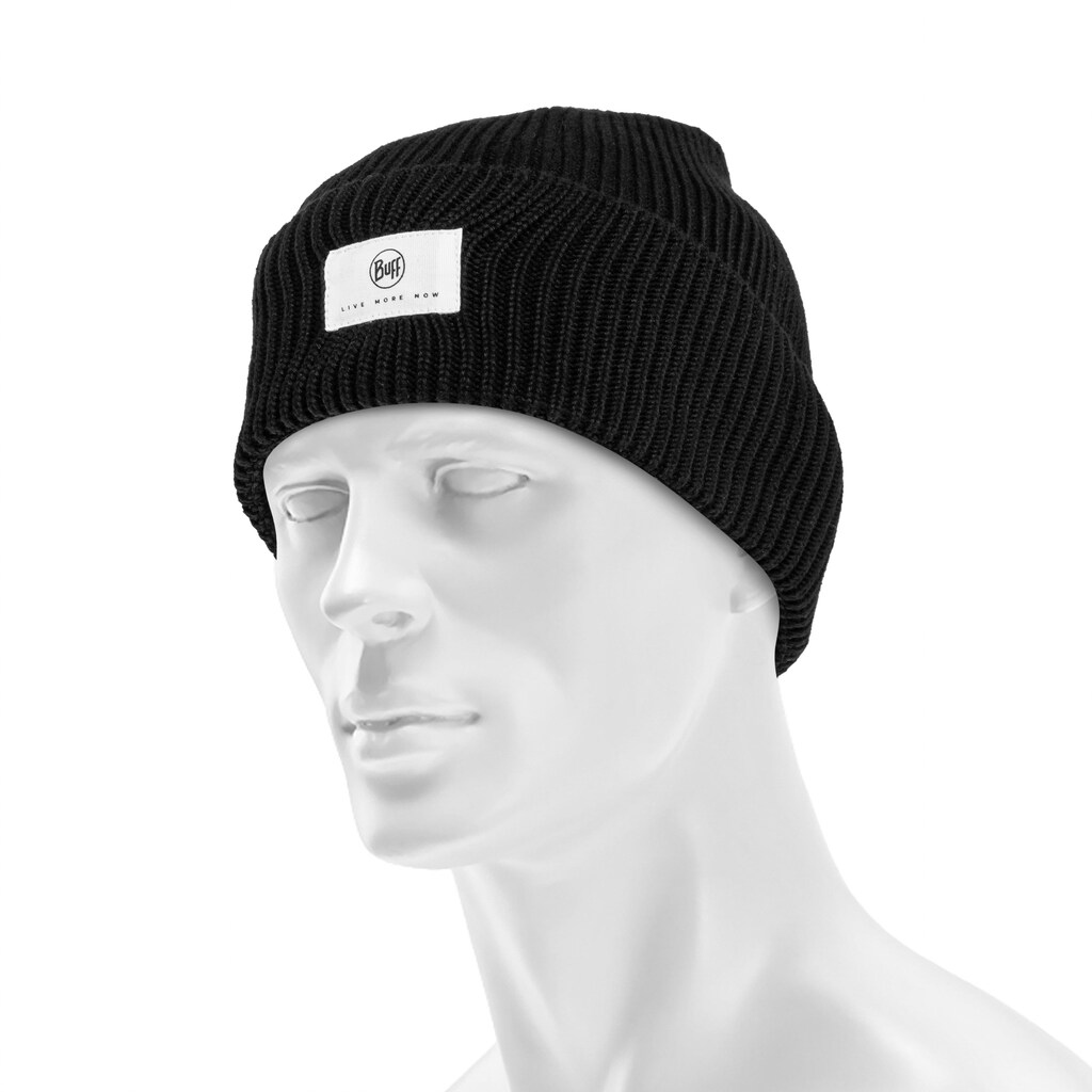 Čepice zimní bavlněná teplá měkká Buff Knitted Beanie Drisk černá
