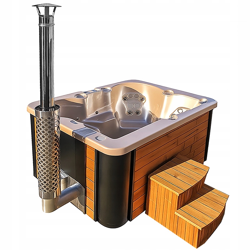 Zahradní balia Spa 3 osoby 12 trysek Niecka akrylová Béžová perla 160x200