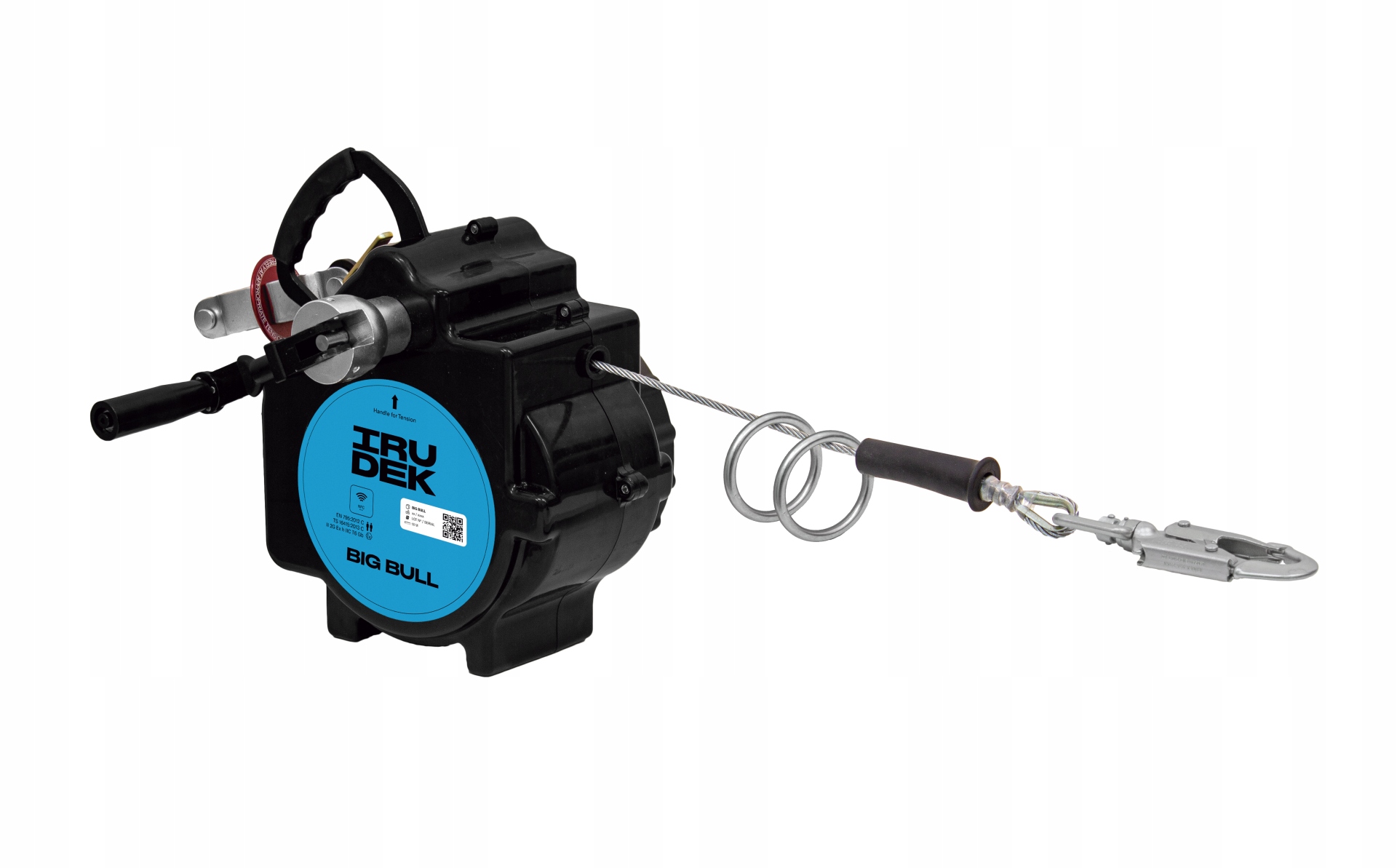 Big Bull: Ocelová linie života do 18 m, zajištění pro 2 osoby, En 795-C