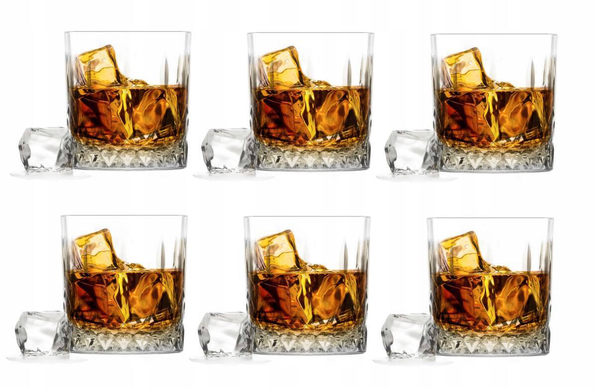 

Komplet Zestaw 6 Szklanek Whisky Drinki 280ML