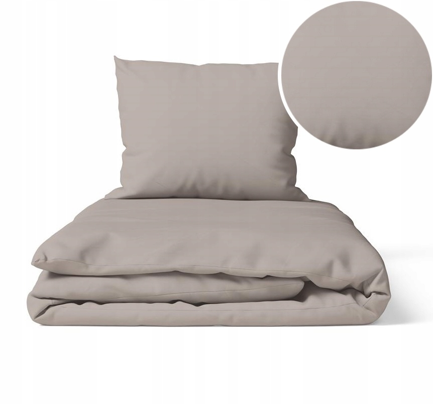 Hotelové Povlečení 160x200 cm 2xPOVLEČENÍ 70x80 Sada Povlečení Béžová Tmavá