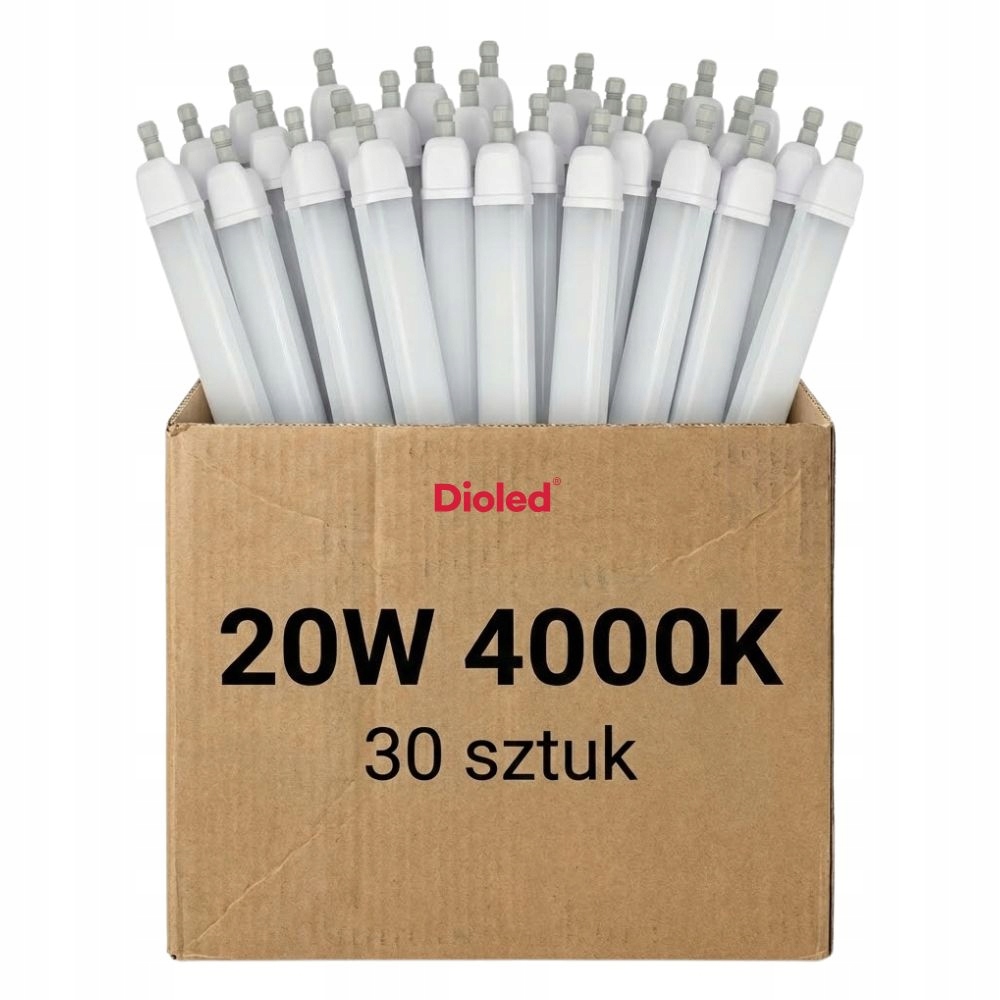 Oprawa hermetyczna Led sufitowa 20W 3200lm IP65 4000K klasa C 60cm 30 sztuk