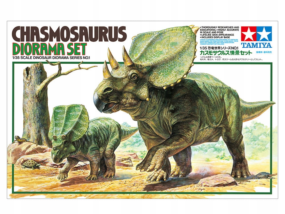 Chasmosaurus Diorama Set 1:35 Tamiya 60101