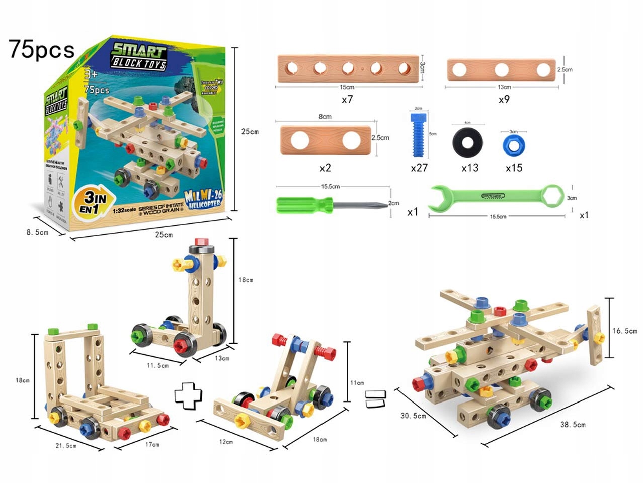 ZESTAW DO SKRĘCANIA+ NARZĘDZIA 75EL 6569