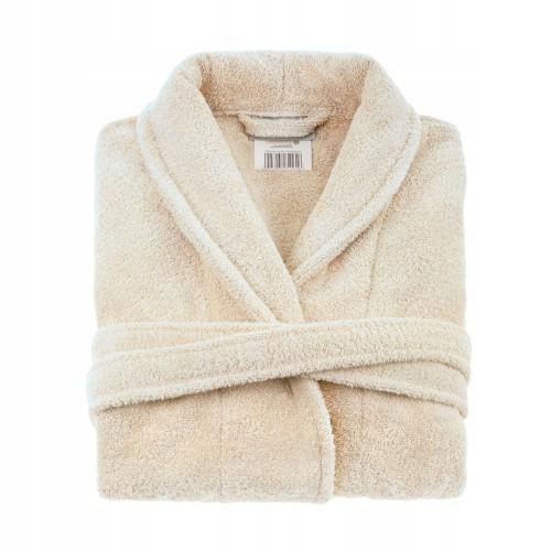 Froté župan Prestiž L/XL béžový, světlý, hotelový bavlněný, 450 g/m2