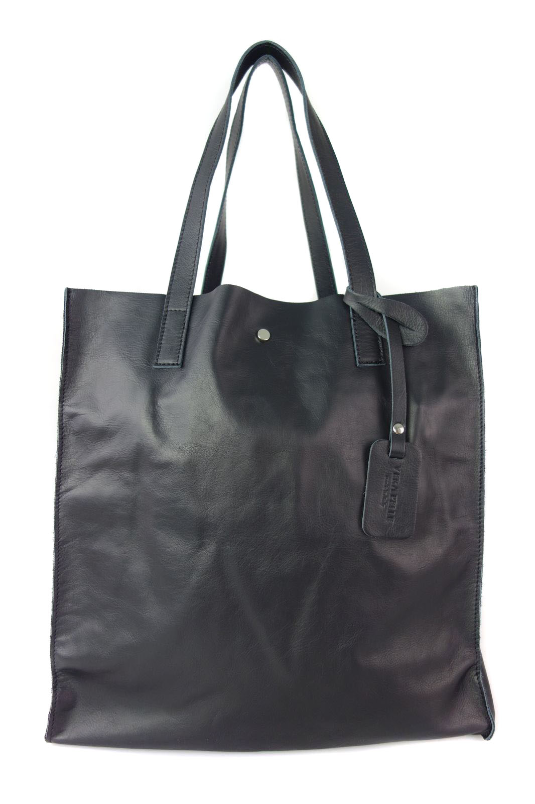 Taška Vera Pelle Italská Kůže Shopper Černá
