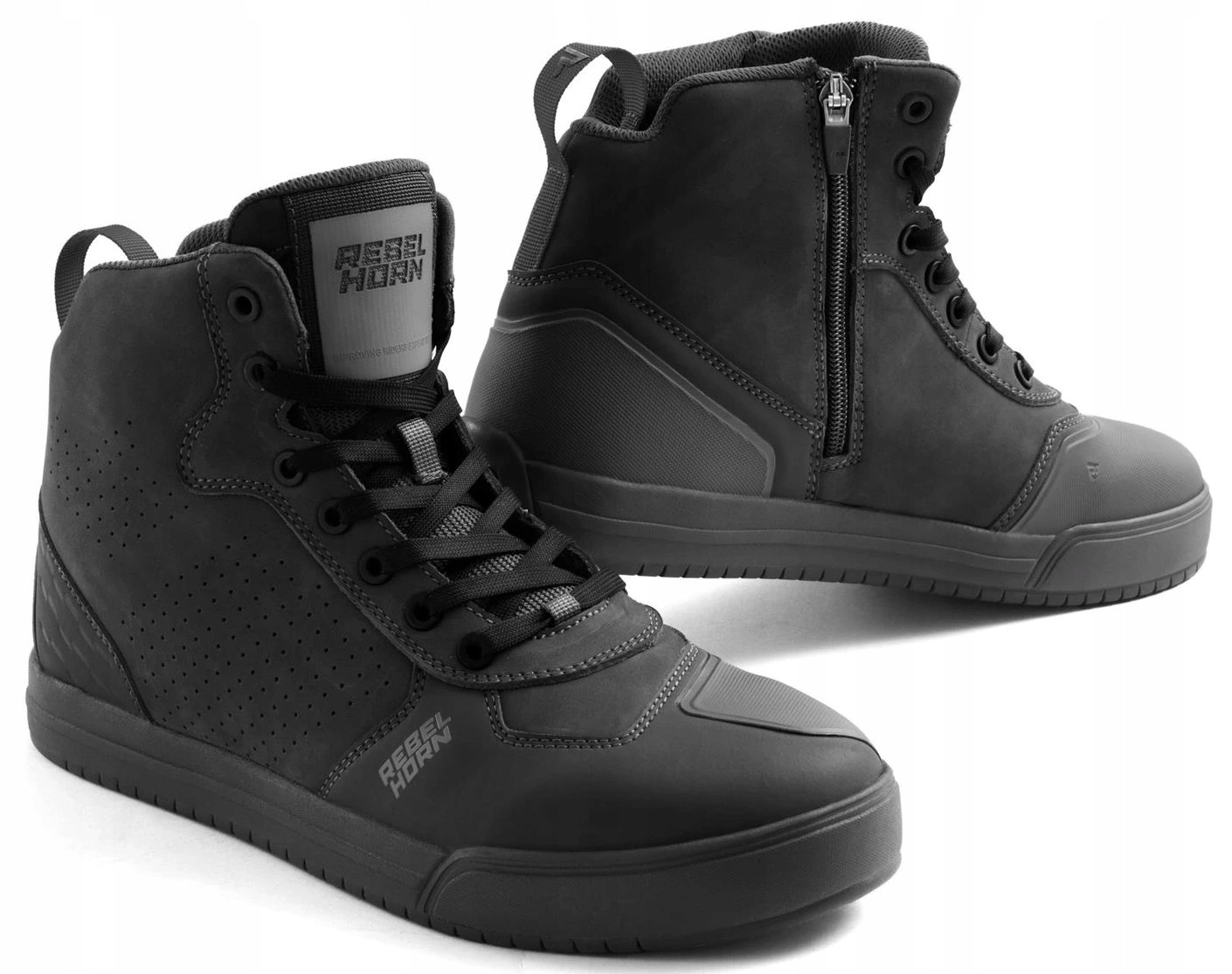 Rebelhorn Spike Black Pánske Krátke Mestské Motocyklové Topánky Čierne