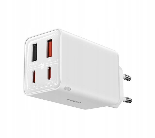Ładowarka sieciowa uniwersalna Baseus GaN6 Pro 2x USB-C + 2xUSB 65W + KABEL