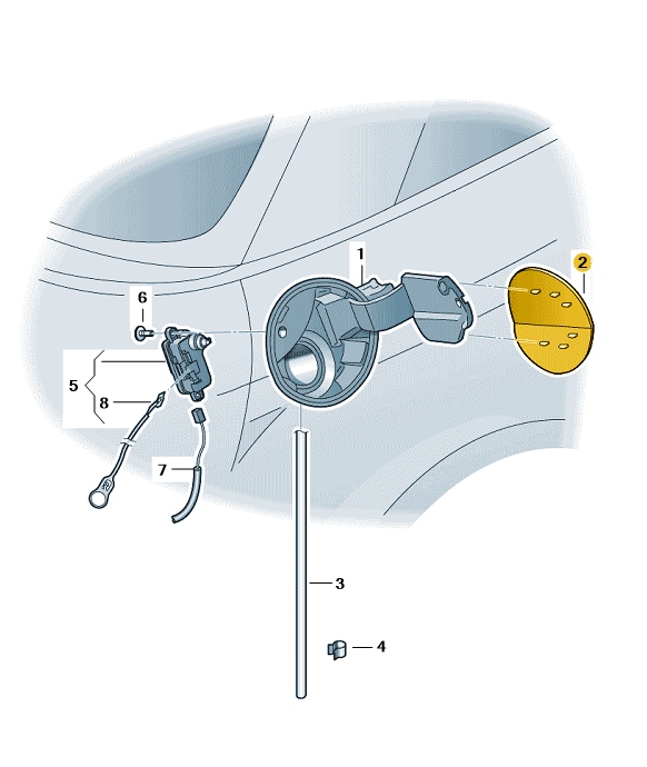 ЛЮЧОК ВЛИВУ ПАЛИВА AUDI A1 ЯК ОРИГІНАЛ ГРУНТОВАНА