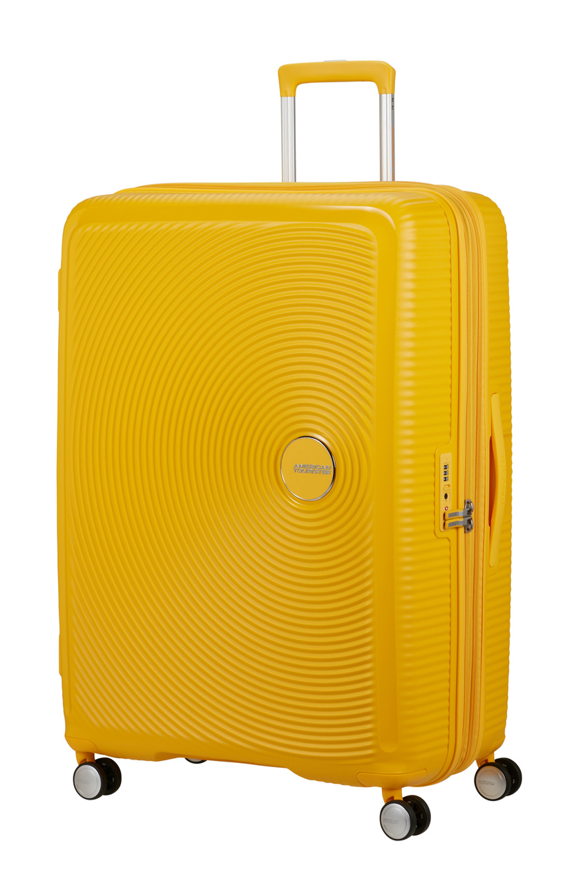 American Tourister Soundbox Kufr Tvrdý XL 80 cm Rozšířený Žlutý