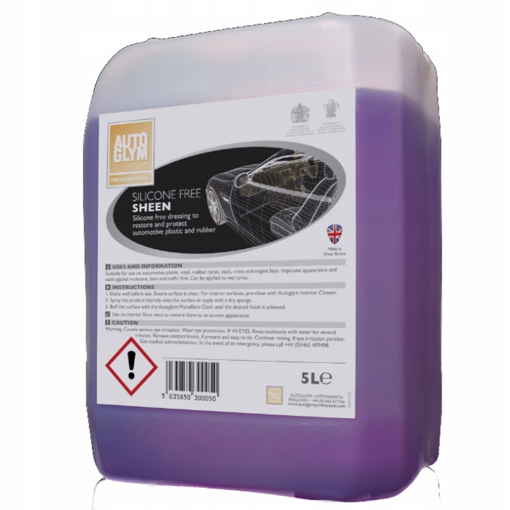 Autoglym Silicone Free Sheen 5L dressing pre gumové koberce Bez Sklzu
