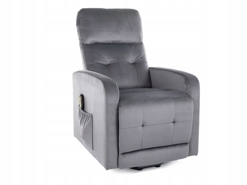 FOTEL ROZKŁADANY OTUS II (FUNKCJA PIONIZACJI) VELVET SZARY BLUVEL 14