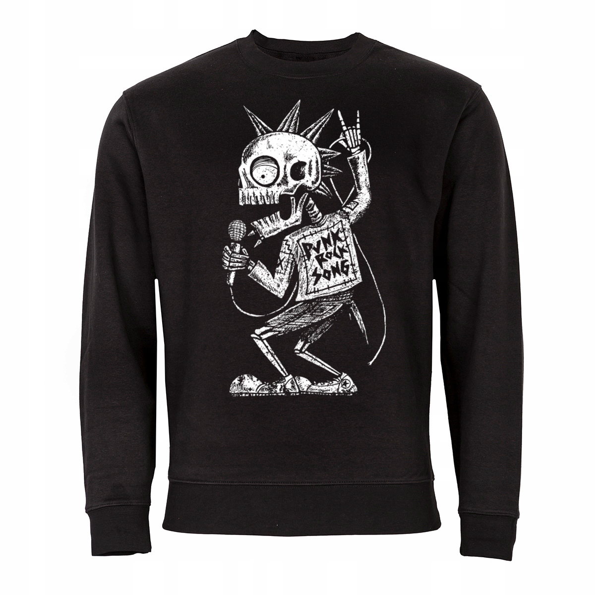 CZARNA BLUZA MUZYCZNA DLA MUZYKA PUNK ROCK SONG